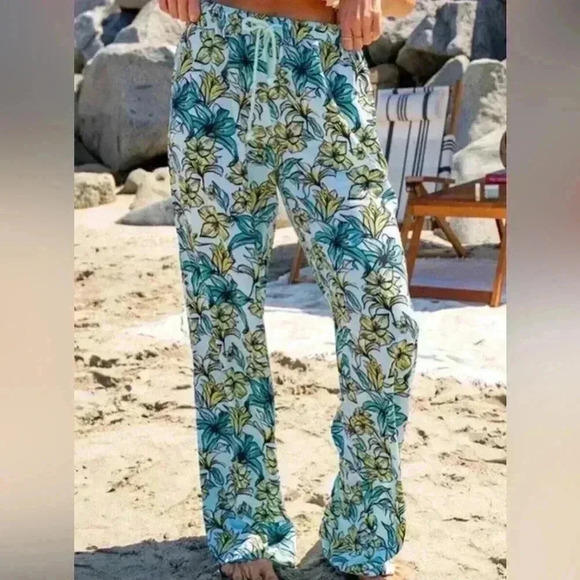 Beachly Beach Riot Fall Box Blue Lagoon Pants Size 2XL NWOT - Picture 1 of 4